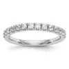 Diamond2deal 14k White Gold Lab Grown Diamond Wedding Band Ring 0.37ct Clarity- Vs Color- D-e In White