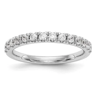 Diamond2deal 14k White Gold Lab Grown Diamond Wedding Band Ring 0.37ct Clarity- Vs Color- D-e