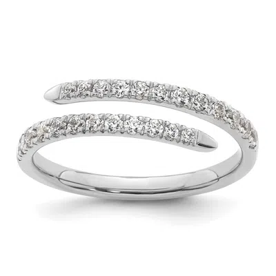 Diamond2deal 14k White Gold Lab Grown Diamond Wedding Band Ring 0.37ct Clarity- Vs Color- D-e