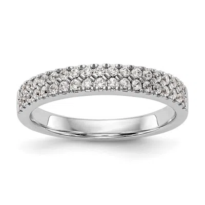 Diamond2deal 14k White Gold Lab Grown Diamond Wedding Band Ring 0.38ct Clarity- Vs Color- G-h
