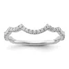 Diamond2deal 14k White Gold Lab Grown Diamond Wedding Band Ring 0.3ct Clarity- Vs Color- G-h In White