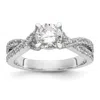 Diamond2deal 14k White Gold Lab Grown Diamond Wedding Band Ring 0.4ct Clarity- Vs Color- G-h In White
