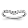 Diamond2deal 14k White Gold Lab Grown Diamond Wedding Band Ring 0.4ct Clarity- Vs Color- G-h In White