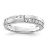 Diamond2deal 14k White Gold Lab Grown Diamond Wedding Band Ring 0.4ct Clarity- Vs Color- G-h In White