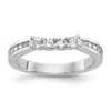 Diamond2deal 14k White Gold Lab Grown Diamond Wedding Band Ring 0.57ct Clarity- Vs Color- G-h In White