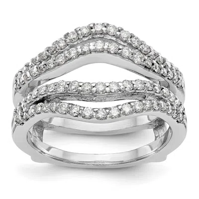 Diamond2deal 14k White Gold Lab Grown Diamond Wedding Band Ring 0.62ct Clarity- Vs Color- D-e