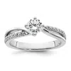 Diamond2deal 14k White Gold Lab Grown Diamond Wedding Band Ring 0.62ct Clarity- Vs Color- G-h In White