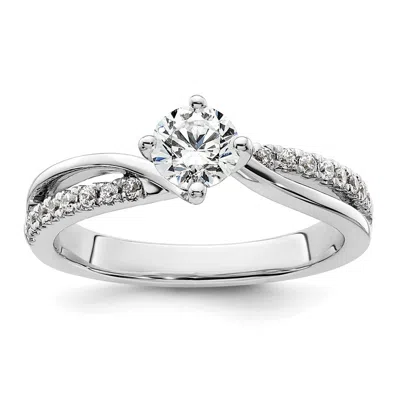 Diamond2deal 14k White Gold Lab Grown Diamond Wedding Band Ring 0.62ct Clarity- Vs Color- G-h