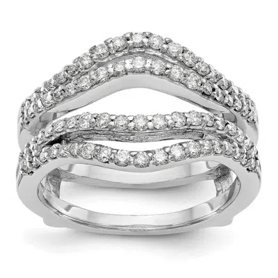 Diamond2deal 14k White Gold Lab Grown Diamond Wedding Band Ring 0.62ct Clarity- Vs Color- D-e In Multi