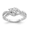Diamond2deal 14k White Gold Lab Grown Diamond Wedding Band Ring 0.65ct Clarity- Vs Color- G-h In White