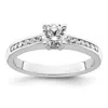 Diamond2deal 14k White Gold Lab Grown Diamond Wedding Band Ring 0.68ct Clarity- Vs Color- G-h In White