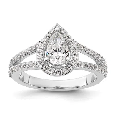 Diamond2deal 14k White Gold Lab Grown Diamond Wedding Band Ring 0.6ct Clarity- Vs Color- G-h