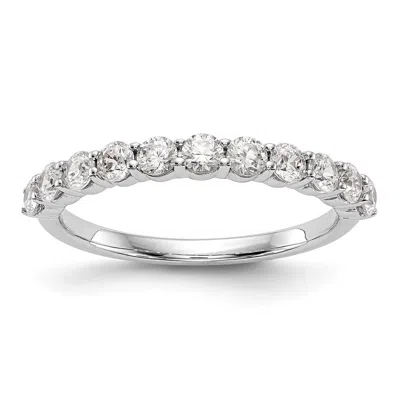 Diamond2deal 14k White Gold Lab Grown Diamond Wedding Band Ring 0.77ct Clarity- Vs Color- G-h