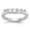 Diamond2deal 14k White Gold Lab Grown Diamond Wedding Band Ring 0.87ct Clarity- Vs Color- D-e In White