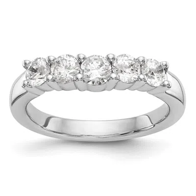Diamond2deal 14k White Gold Lab Grown Diamond Wedding Band Ring 0.87ct Clarity- Vs Color- D-e