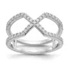 Diamond2deal 14k White Gold Lab Grown Diamond Wedding Band Ring 1/2ct Clarity- Vs Color- D-e In White