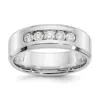 Diamond2deal 14k White Gold Lab Grown Diamond Wedding Band Ring 1/2ct Clarity- Vs Color- D-e In White