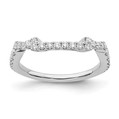 Diamond2deal 14k White Gold Lab Grown Diamond Wedding Band Ring 1/2ct Clarity- Vs Color- D-e