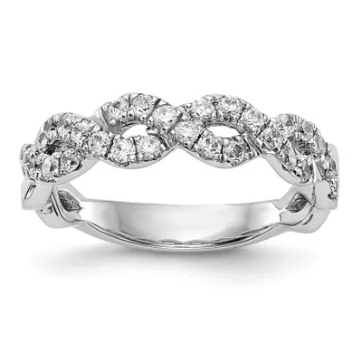 Diamond2deal 14k White Gold Lab Grown Diamond Wedding Band Ring 1/2ct Clarity- Vs Color- D-e