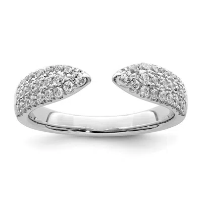 Diamond2deal 14k White Gold Lab Grown Diamond Wedding Band Ring 1/2ct Clarity- Vs Color- D-e