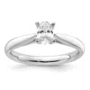 Diamond2deal 14k White Gold Lab Grown Diamond Wedding Band Ring 1/2ct Clarity- Vs Color- D-e In White