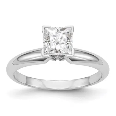 Diamond2deal 14k White Gold Lab Grown Diamond Wedding Band Ring 1/2ct Clarity- Vs Color- G-h