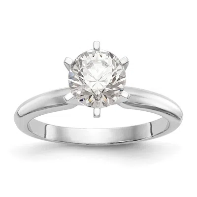 Diamond2deal 14k White Gold Lab Grown Diamond Wedding Band Ring 1/2ct Clarity- Vs Color- G-h