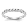 Diamond2deal 14k White Gold Lab Grown Diamond Wedding Band Ring 1/2ct Clarity- Vs Color- G-h In White