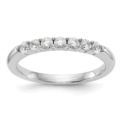 Diamond2deal 14k White Gold Lab Grown Diamond Wedding Band Ring 1/2ct Clarity- Vs Color- G-h