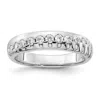 Diamond2deal 14k White Gold Lab Grown Diamond Wedding Band Ring 1/2ct Clarity- Vs Color- G-h In White