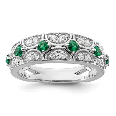 Diamond2deal 14k White Gold Lab Grown Diamond Wedding Band Ring 1/2ct Clarity- Vs Color- G-h