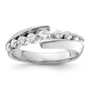 Diamond2deal 14k White Gold Lab Grown Diamond Wedding Band Ring 1/2ct Clarity- Vs Color- G-h In White