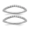 Diamond2deal 14k White Gold Lab Grown Diamond Wedding Band Ring 1/2ct Clarity- Vs Color- G-h In White