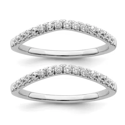 Diamond2deal 14k White Gold Lab Grown Diamond Wedding Band Ring 1/2ct Clarity- Vs Color- G-h