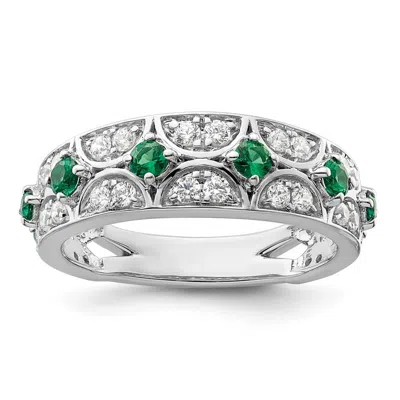 Diamond2deal 14k White Gold Lab Grown Diamond Wedding Band Ring 1/2ct Clarity- Vs Color- G-h In Multi