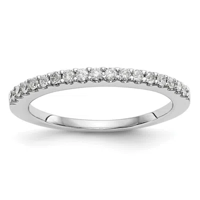 Diamond2deal 14k White Gold Lab Grown Diamond Wedding Band Ring 1/3ct Clarity- Vs Color- D-e