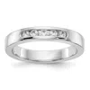 Diamond2deal 14k White Gold Lab Grown Diamond Wedding Band Ring 1/4ct Clarity- Vs Color- D-e In White