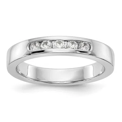 Diamond2deal 14k White Gold Lab Grown Diamond Wedding Band Ring 1/4ct Clarity- Vs Color- D-e