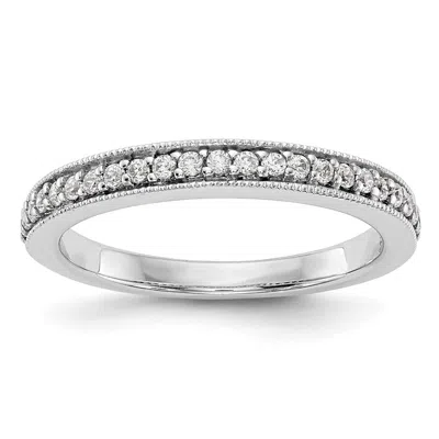 Diamond2deal 14k White Gold Lab Grown Diamond Wedding Band Ring 1/4ct Clarity- Vs Color- D-e