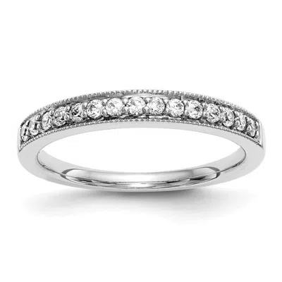 Diamond2deal 14k White Gold Lab Grown Diamond Wedding Band Ring 1/4ct Clarity- Vs Color- D-e