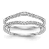 Diamond2deal 14k White Gold Lab Grown Diamond Wedding Band Ring 1/4ct Clarity- Vs Color- D-e In White