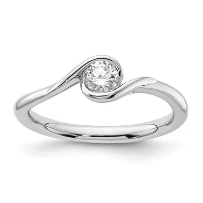 Diamond2deal 14k White Gold Lab Grown Diamond Wedding Band Ring 1/4ct Clarity- Vs Color- G-h