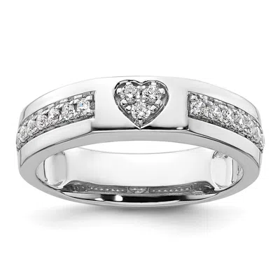 Diamond2deal 14k White Gold Lab Grown Diamond Wedding Band Ring 1/4ct Clarity- Vs Color- G-h