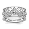 Diamond2deal 14k White Gold Lab Grown Diamond Wedding Band Ring 1/4ct Clarity- Vs Color- G-h In White