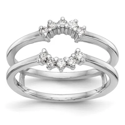 Diamond2deal 14k White Gold Lab Grown Diamond Wedding Band Ring 1/4ct Clarity- Vs Color- G-h