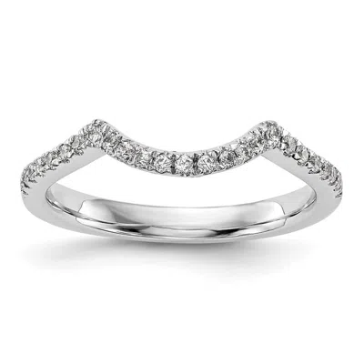 Diamond2deal 14k White Gold Lab Grown Diamond Wedding Band Ring 1/4ct Clarity- Vs Color- G-h