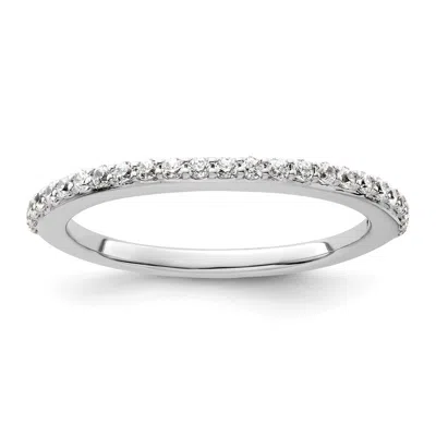 Diamond2deal 14k White Gold Lab Grown Diamond Wedding Band Ring 1/4ct Clarity- Vs Color- G-h