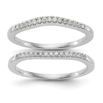 Diamond2deal 14k White Gold Lab Grown Diamond Wedding Band Ring 1/5ct Clarity- Vs Color- D-e