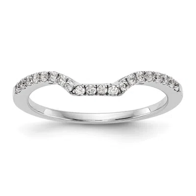 Diamond2deal 14k White Gold Lab Grown Diamond Wedding Band Ring 1/5ct Clarity- Vs Color- D-e