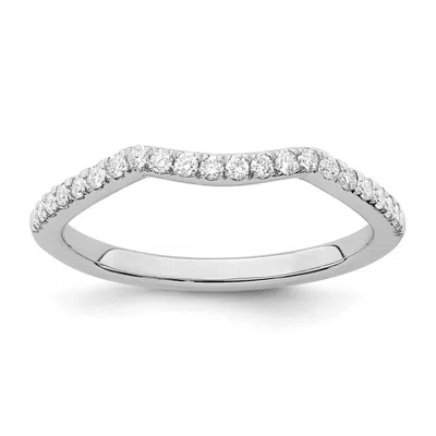Diamond2deal 14k White Gold Lab Grown Diamond Wedding Band Ring 1/5ct Clarity- Vs Color- D-e